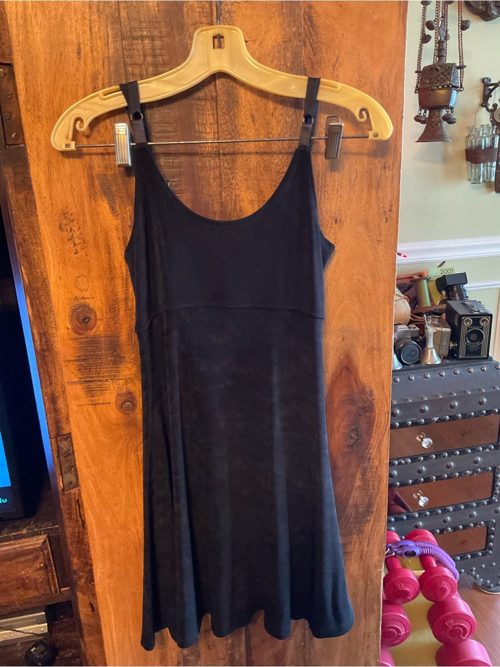 Black Sleeveless A-Line Dress - Classic Women’s Slip Dress